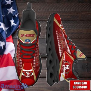 San Francisco 49ers Max Soul Shoes with Custom Name Option - Sport Gifts for Fans Product Photo 2