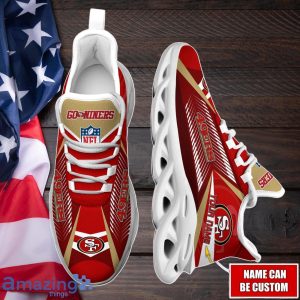 San Francisco 49ers Max Soul Shoes with Custom Name Option - Sport Gifts for Fans Product Photo 4