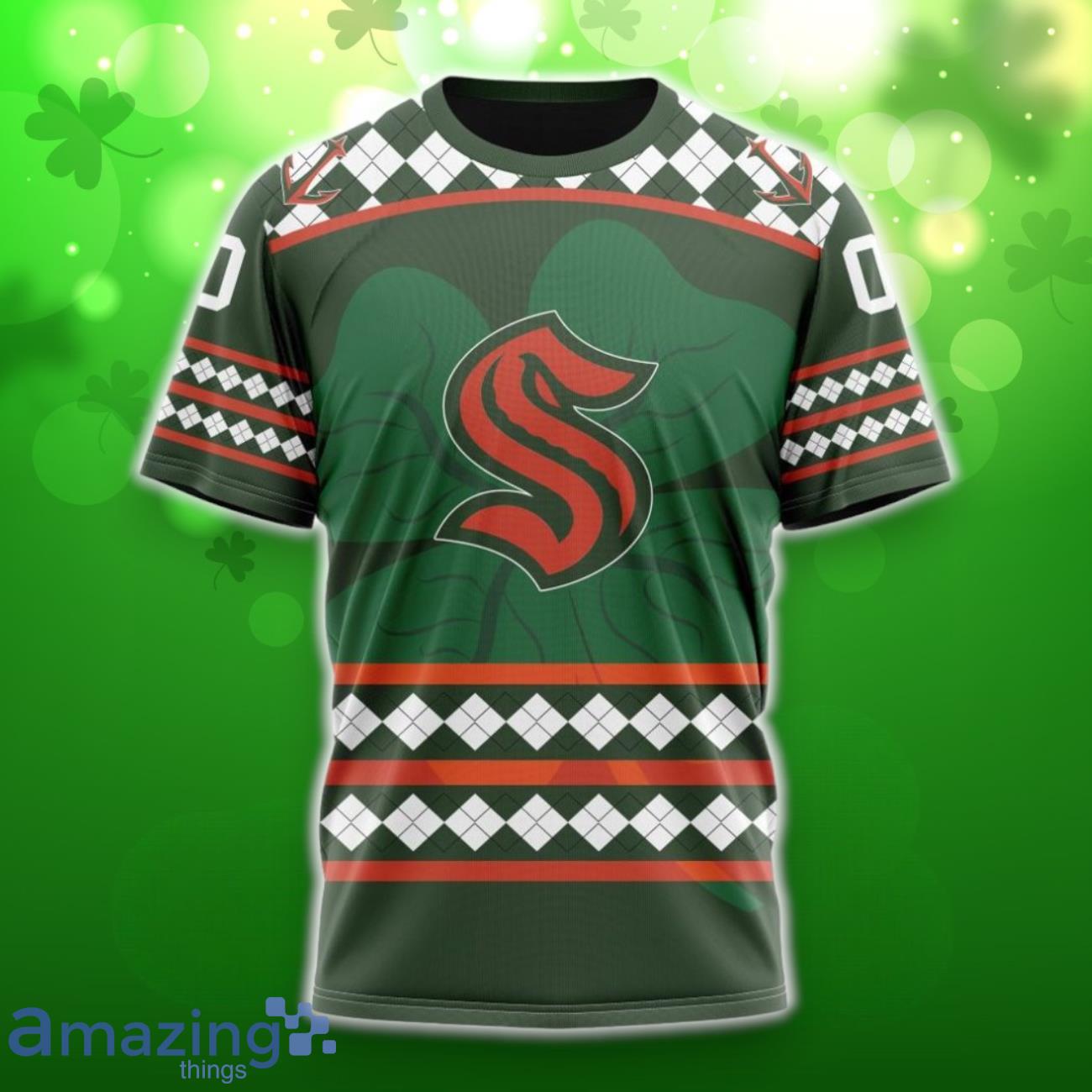 Seattle Kraken Specialized Hockey Celebrate St Patrick’s Day Unisex 3D Shirt Hoodies Custom Number & Name image Seattle Kraken Specialized Hockey Celebrate St Patrick’s Day Unisex 3D Shirt Hoodies Custom Number & Name Product Photo 6