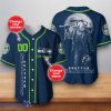 Seattle Seahawks NFL Custom Number & Name Baseball Jersey For Fans