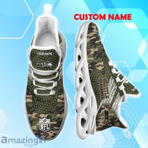 Seattle Seahawks NFL Max Soul Shoes Camo Design Custom Name Product Photo 4