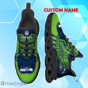 Seattle Seahawks NFL Max Soul Shoes Custom Name Wings Design For Fans Product Photo 2
