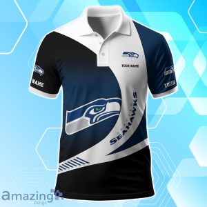 Seattle Seahawks Polo Shirt Custom Name Sport 3D Clothings For Fans image Seattle Seahawks Polo Shirt Custom Name Sport 3D Clothings For Fans Product Photo 2