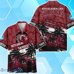 South Carolina Gamecocks Sport Team Hawaiian Shirt & Short Vintage Tropical Custom Name Product Photo 2