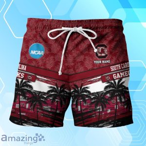 South Carolina Gamecocks Sport Team Hawaiian Shirt & Short Vintage Tropical Custom Name Product Photo 3