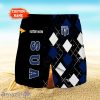 Sporting Union Agenais Logo Print 3D Short Hawaiian Custom Name Trending Summer For Men
