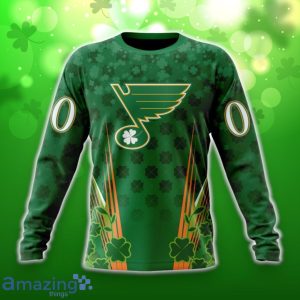 St. Louis Blues Full Green Design For St. Patrick’s Day 3D Shirt Hoodies Custom Number & Name Product Photo 4