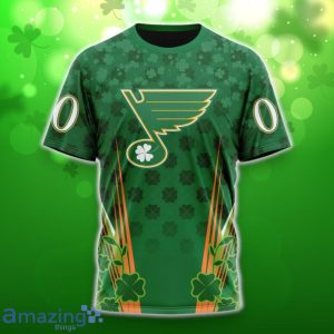 St. Louis Blues Full Green Design For St. Patrick’s Day 3D Shirt Hoodies Custom Number & Name Product Photo 6
