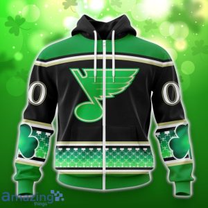 St. Louis Blues Specialized Hockey Celebrate St Patrick’s Day Unisex 3D Shirt Hoodies Custom Number & Name Product Photo 2
