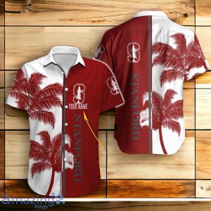 Stanford Cardinal Hawaiian Shirt And Short Palm Tree Custom Name Product Photo 2