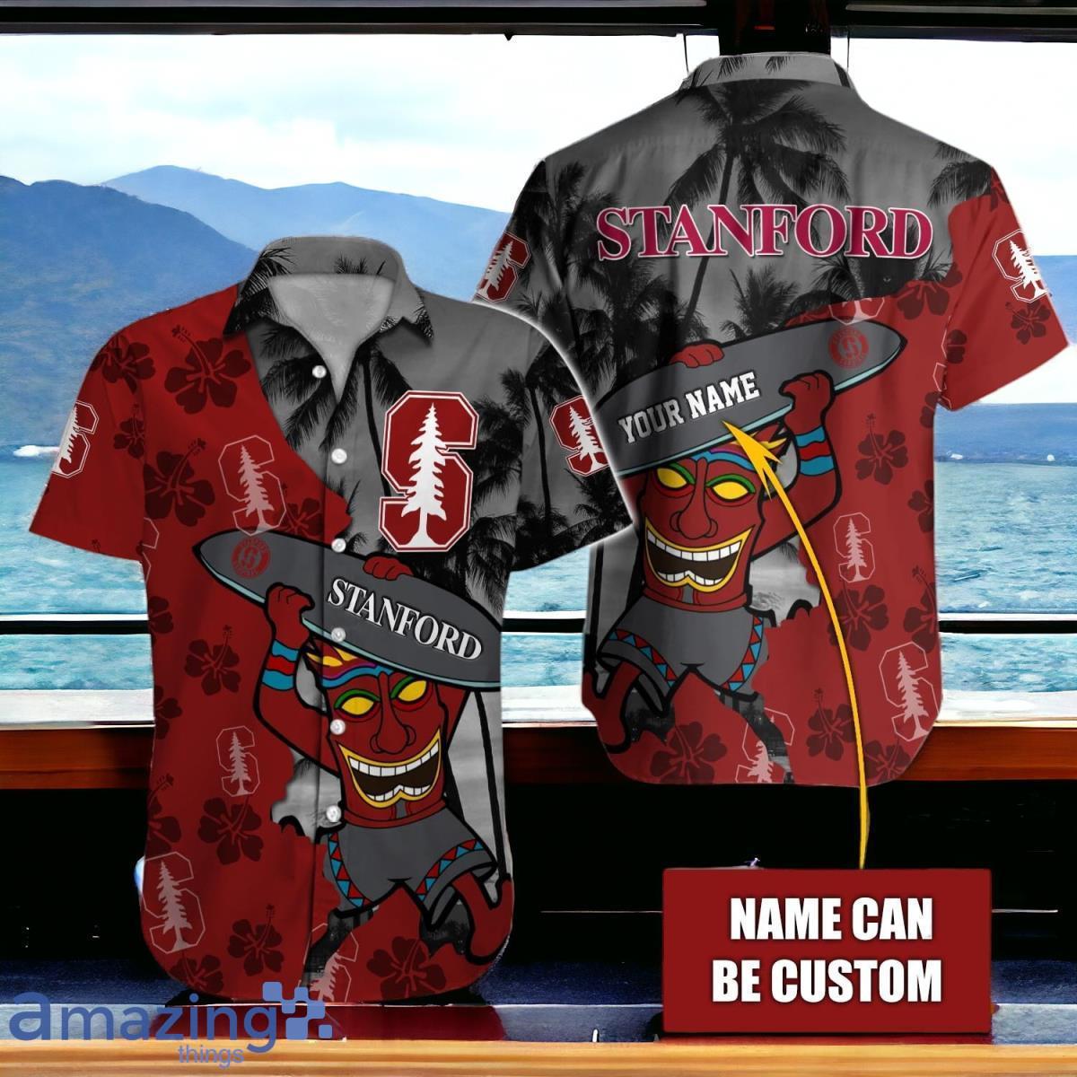 Stanford Cardinal Hawaiian Shirt Custom Name Style Gift image Stanford Cardinal Hawaiian Shirt Custom Name Style Gift Product Photo 1