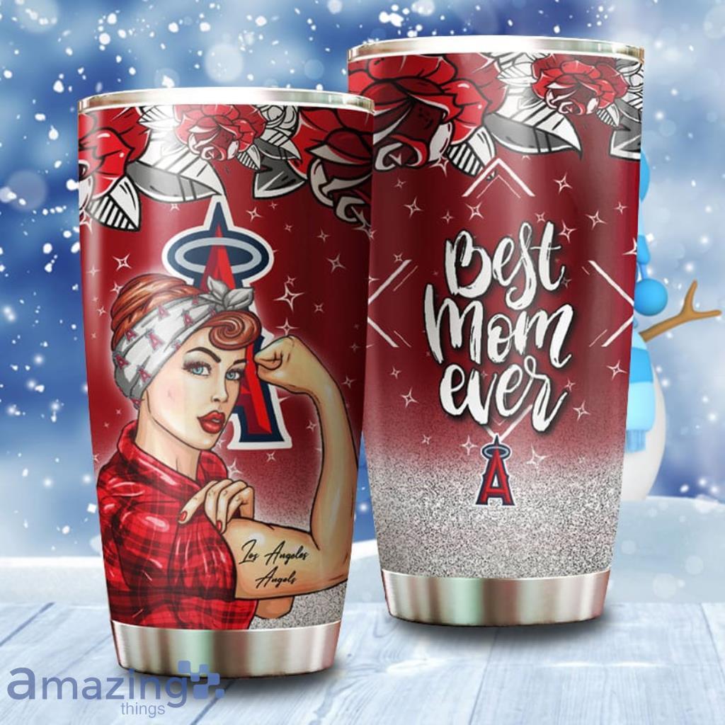 Strong Best Mom Ever Los Angeles Angels MLB Tumbler 3D Printed image Strong Best Mom Ever Los Angeles Angels MLB Tumbler 3D Printed Product Photo 1