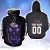 Super Bowl Kansas City Chiefs AFC West Baltimore Ravens Nfl Skull For Fans 3D Personalized Name And Number Hoodie 3D All Over Print Detailed Patterns Best Gift