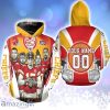 Super Bowl Kansas City Chiefs AFC West Champions Personalized Name And Number Hoodie Red 3D All Over Print Detailed Patterns Best Gift