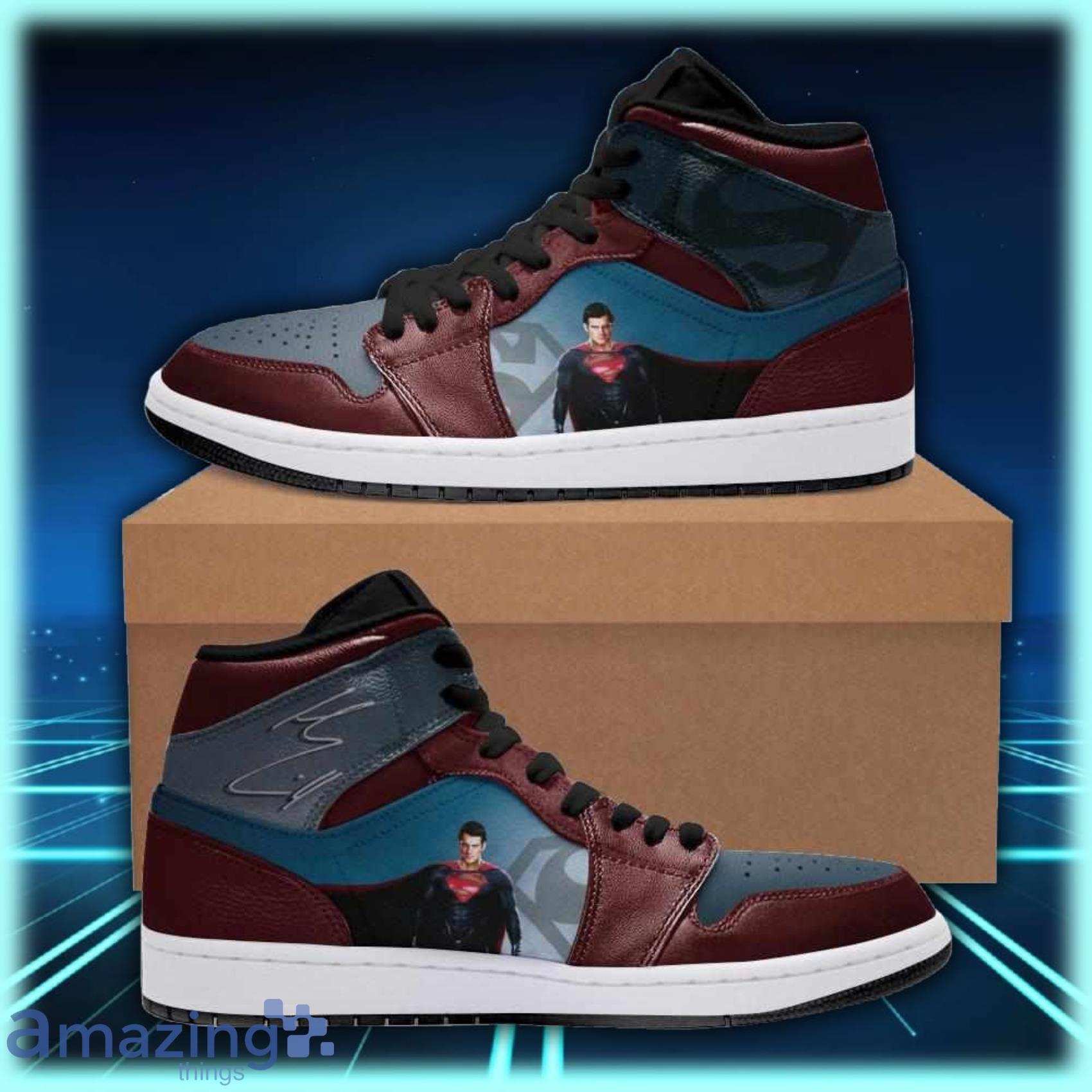 Superman Dc Comics Air Jordan Hightop Shoes For Men And Women image Superman Dc Comics Air Jordan Hightop Shoes For Men And Women Product Photo 1