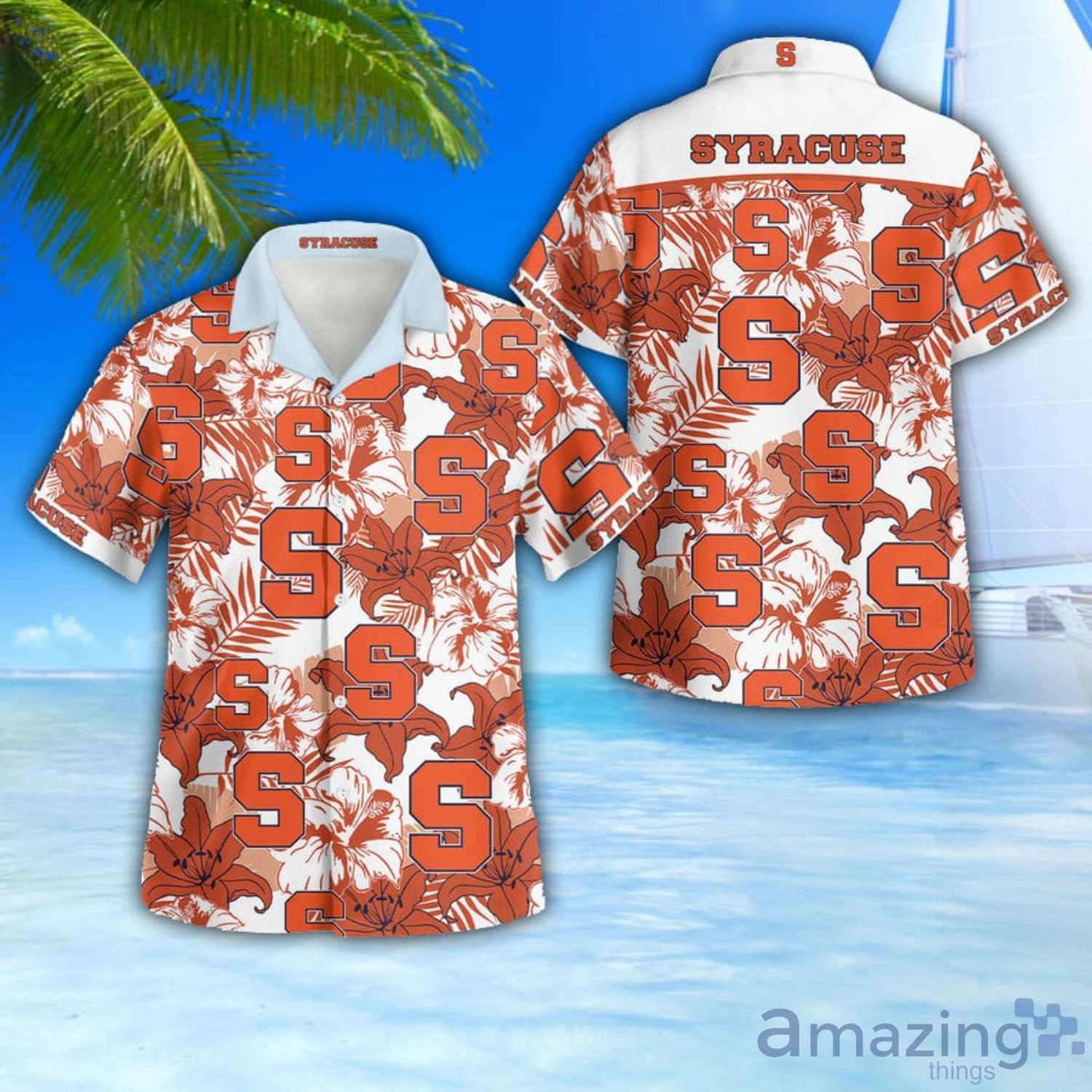 Syracuse Orange Summer 3D Hawaiian Shirt New Gift For Summer Holiday image Syracuse Orange Summer 3D Hawaiian Shirt New Gift For Summer Holiday Product Photo 1