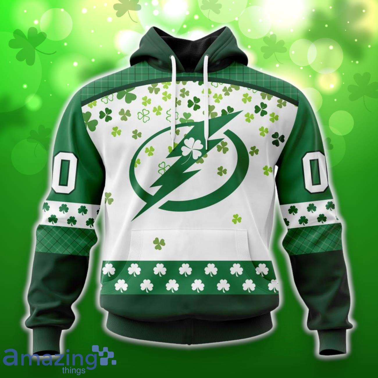 Tampa Bay Lightning Special Design For St. Patrick Day 3D Shirt Hoodies Custom Number & Name image Tampa Bay Lightning Special Design For St. Patrick Day 3D Shirt Hoodies Custom Number & Name Product Photo 1