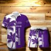 TCU Horned Frogs Hawaiian Shirt And Short Palm Tree Custom Name