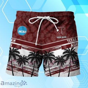 Texas A&M Aggies Sport Team Hawaiian Shirt & Short Vintage Tropical Custom Name Product Photo 3