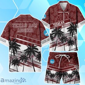 Texas A&M Aggies Sport Team Hawaiian Shirt & Short Vintage Tropical Custom Name Product Photo 1