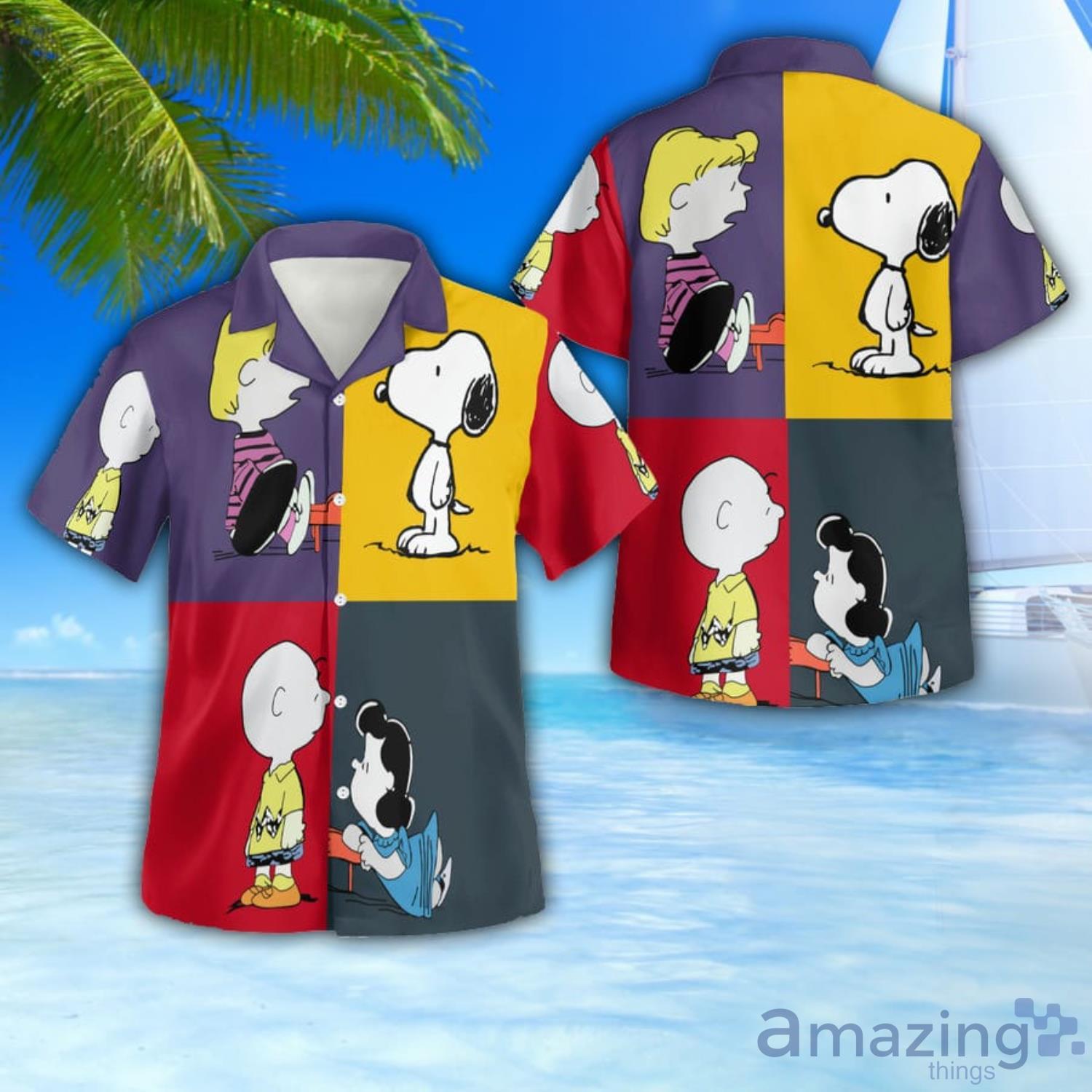 The Charlie Brown And Snoopy Show 3D Hawaiian Shirt New Gift For Summer Holiday image The Charlie Brown And Snoopy Show 3D Hawaiian Shirt New Gift For Summer Holiday Product Photo 1