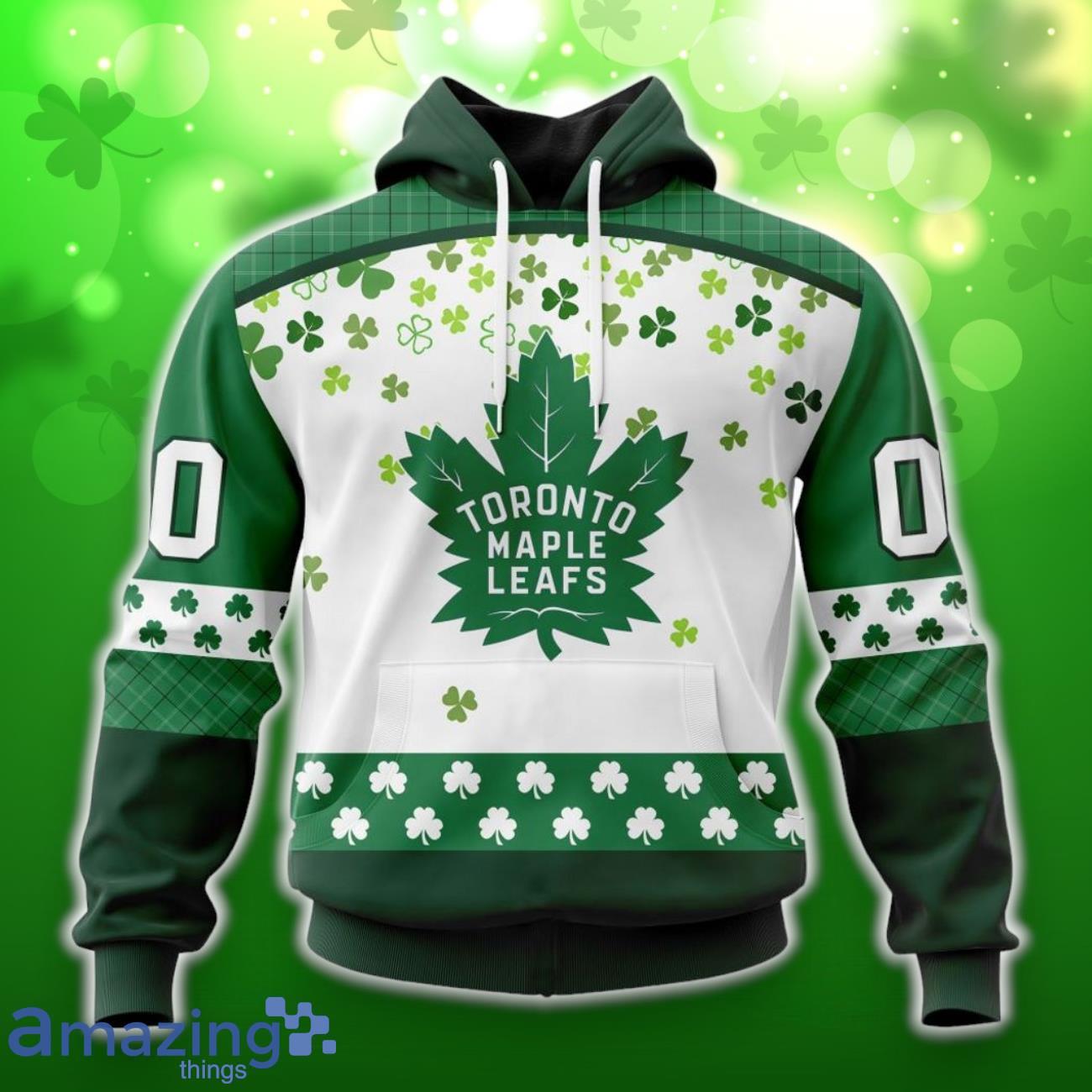 Toronto Maple Leafs Special Design For St. Patrick Day 3D Shirt Hoodies Custom Number & Name image Toronto Maple Leafs Special Design For St. Patrick Day 3D Shirt Hoodies Custom Number & Name Product Photo 1