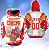 Travis Kelce 87 Kansas City Chiefs AFC West Champions Super Bowl Personalized Name And Number Hoodie 3D All Over Print Detailed Patterns Best Gift
