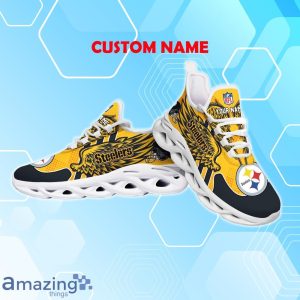Pittsburgh Steelers NFL Max Soul Shoes Custom Name Wings Design For Fans Product Photo 3