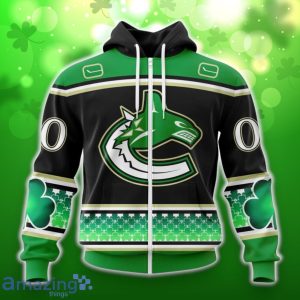 Vancouver Canucks Specialized Hockey Celebrate St Patrick’s Day 3D Shirt Hoodies Custom Number & Name Product Photo 2