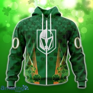 Vegas Golden Knights Full Green Design For St. Patrick’s Day 3D Shirt Hoodies Custom Number & Name Product Photo 2