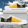 Vertical Stripes Boston Bruins Canvas Low Top Shoes New Trend