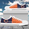 Vertical Stripes Chicago Bears Canvas Low Top Shoes New Trend