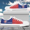 Vertical Stripes Chicago Cubs Canvas Low Top Shoes New Trend