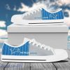 Vertical Stripes Detroit Lions Canvas Low Top Shoes New Trend