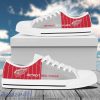 Vertical Stripes Detroit Red Wings Canvas Low Top Shoes New Trend