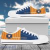 Vertical Stripes Houston Astros Canvas Low Top Shoes New Trend