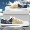 Vertical Stripes Los Angeles Rams Canvas Low Top Shoes New Trend
