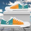 Vertical Stripes Miami Dolphins Canvas Low Top Shoes New Trend