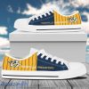 Vertical Stripes Nashville Predators Canvas Low Top Shoes New Trend