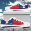 Vertical Stripes Texas Rangers Canvas Low Top Shoes New Trend