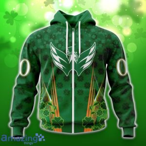 Washington Capitals Full Green Design For St. Patrick’s Day 3D Shirt Hoodies Custom Number & Name Product Photo 2