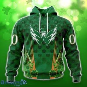Washington Capitals Full Green Design For St. Patrick’s Day 3D Shirt Hoodies Custom Number & Name Product Photo 1