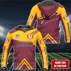 Washington Commanders NFL 3D Shirt Hoodie Custom Name For Men Women Product Photo 1