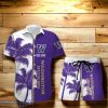 Washington Huskies Hawaiian Shirt And Short Palm Tree Custom Name