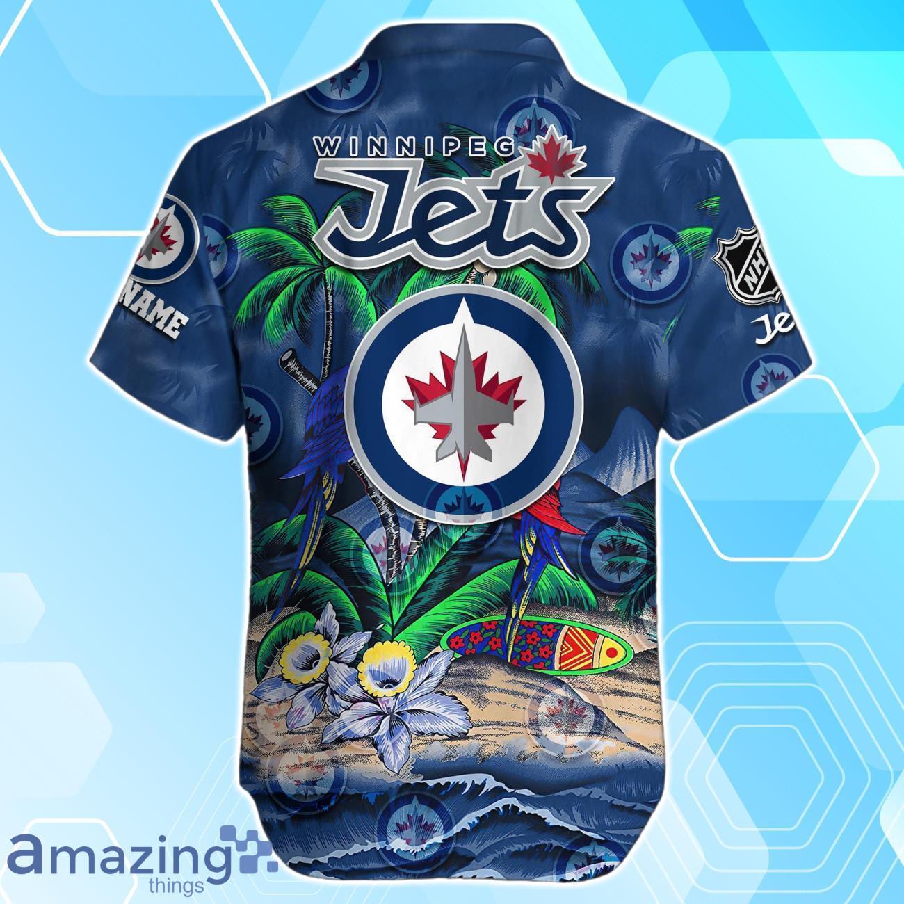Winnipeg Jets Hawaiian Shirt Summer Gifts For Fans Custom Name image Winnipeg Jets Hawaiian Shirt Summer Gifts For Fans Custom Name Product Photo 3