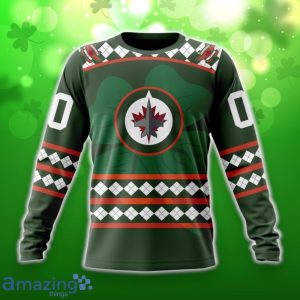 Winnipeg Jets Specialized Hockey Celebrate St Patrick’s Day 3D Shirt Hoodies Custom Number & Name Product Photo 4