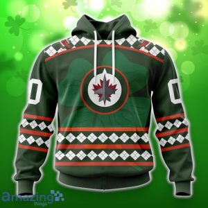 Winnipeg Jets Specialized Hockey Celebrate St Patrick’s Day 3D Shirt Hoodies Custom Number & Name Product Photo 1