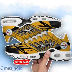 Pittsburgh Steelers NFL Custom Name TN Sport Shoes Air Glide Runners For Fans Product Photo 2