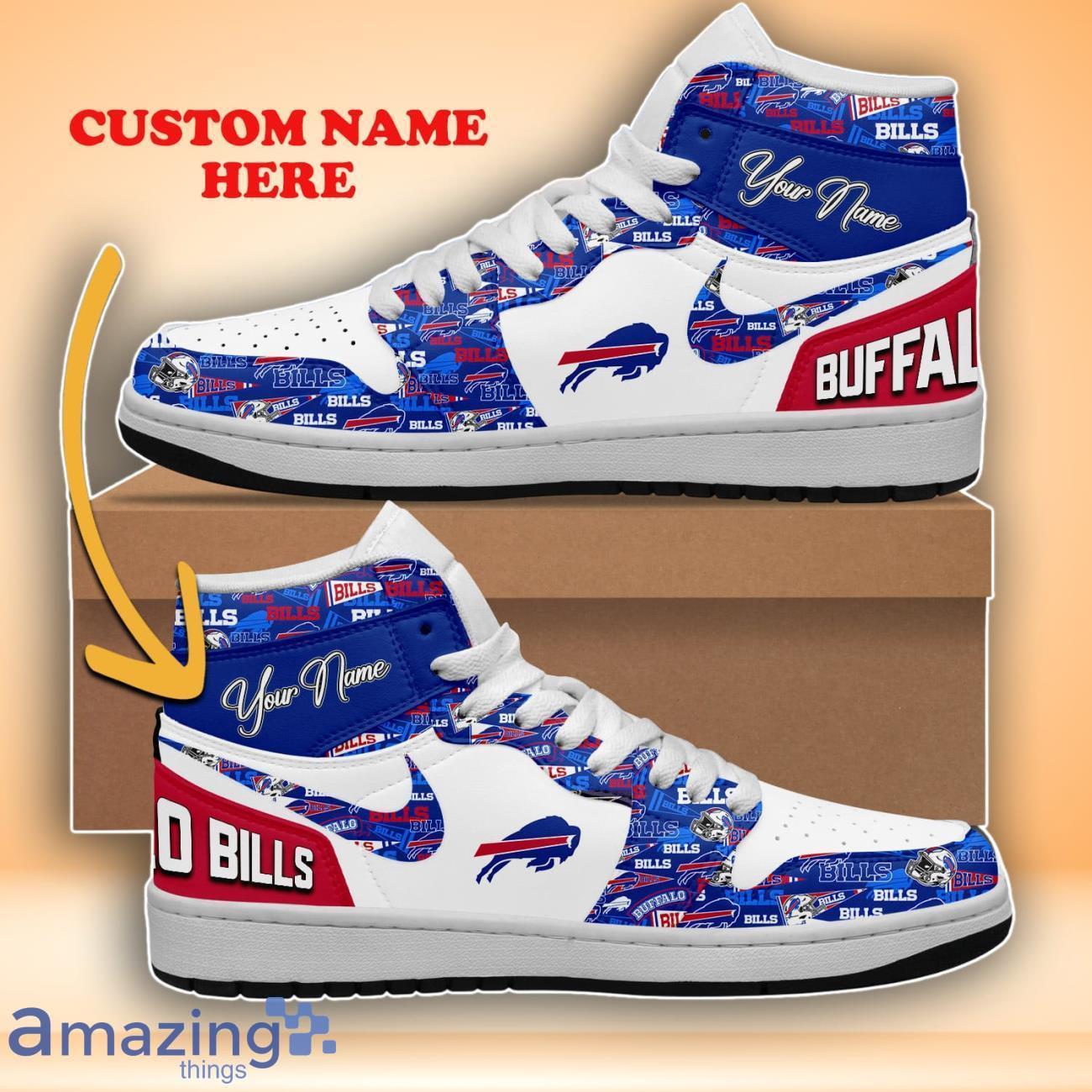 Buffalo Bills Custom Name Air Jordan High Top Trendy Style For Fans image Buffalo Bills Custom Name Air Jordan High Top Trendy Style For Fans Product Photo 1