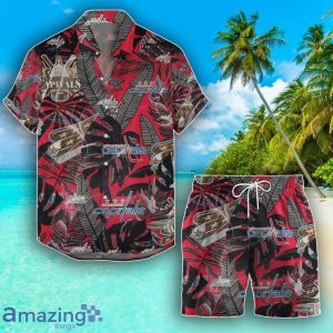 Washington Capitals Set Hawaiian Shirt And Shorts Combo Retro Style For Fans Product Photo 1
